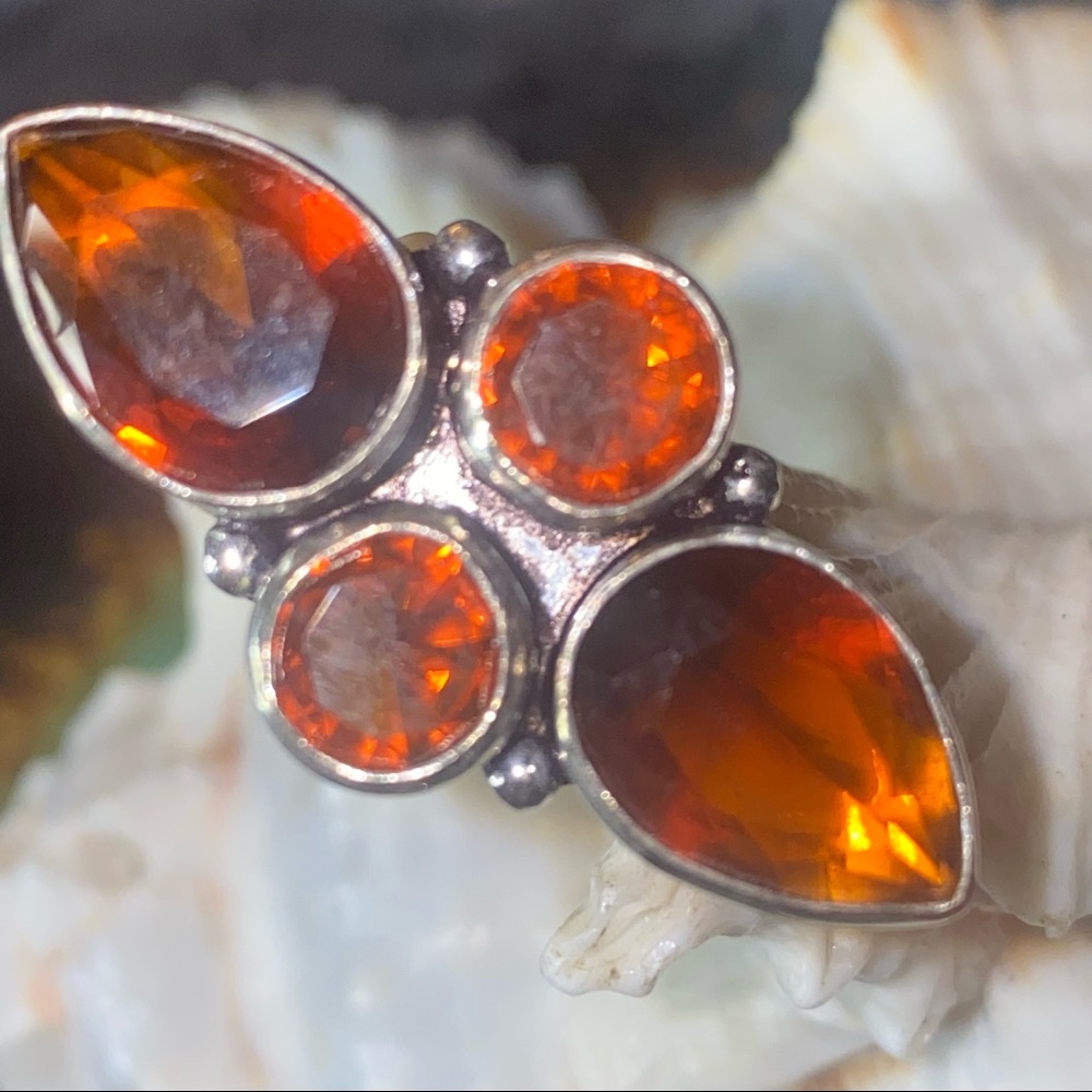 Sale * Topaz handcrafted Renaissance ring - Picture 1 of 9